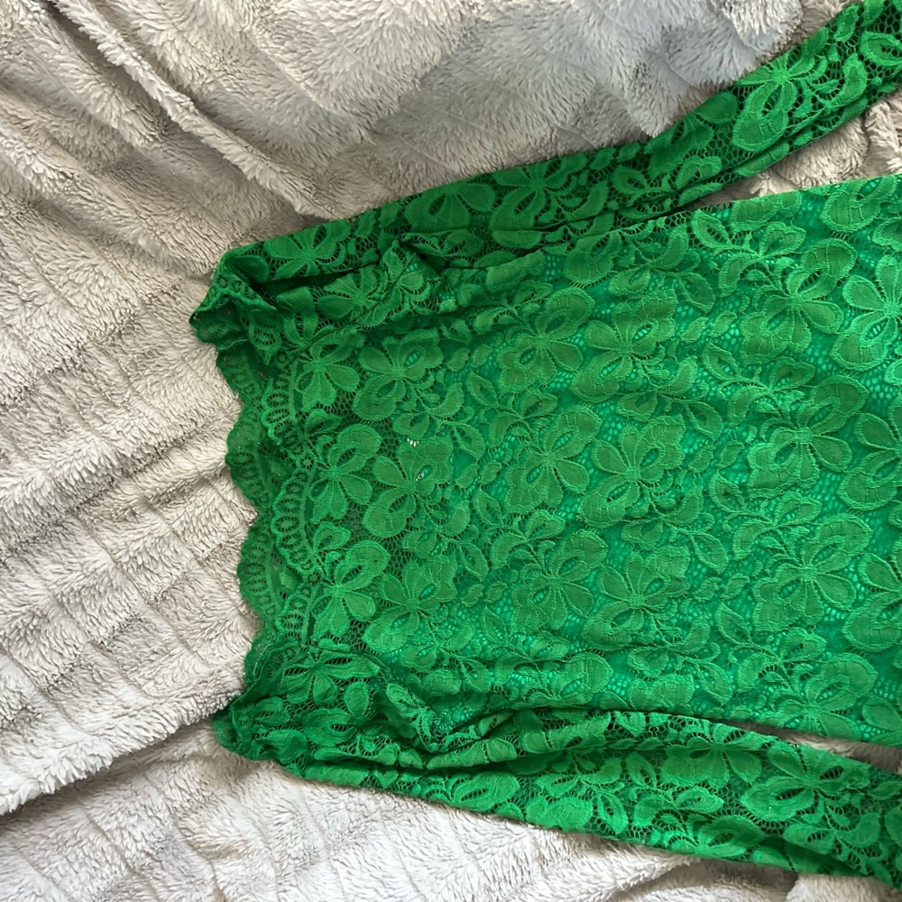 Elegant Green Lace Blouse